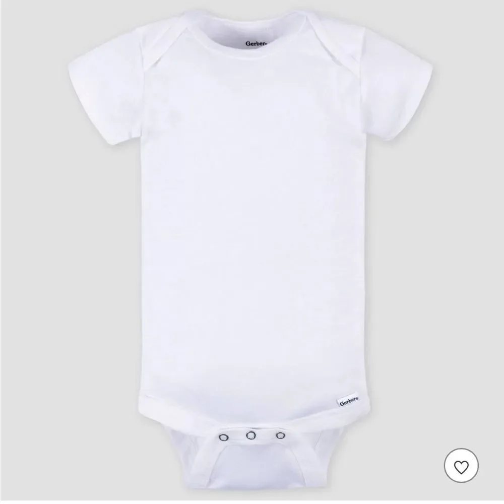 Gerber Classic White Baby Bodysuit size 0-3 months